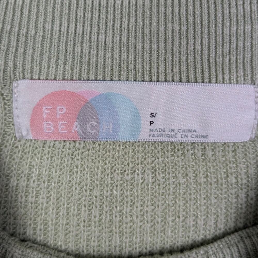 FP BEACH Free People Malibu Surf Beach Sweater Green Haze - Small - Picture 7 of 9